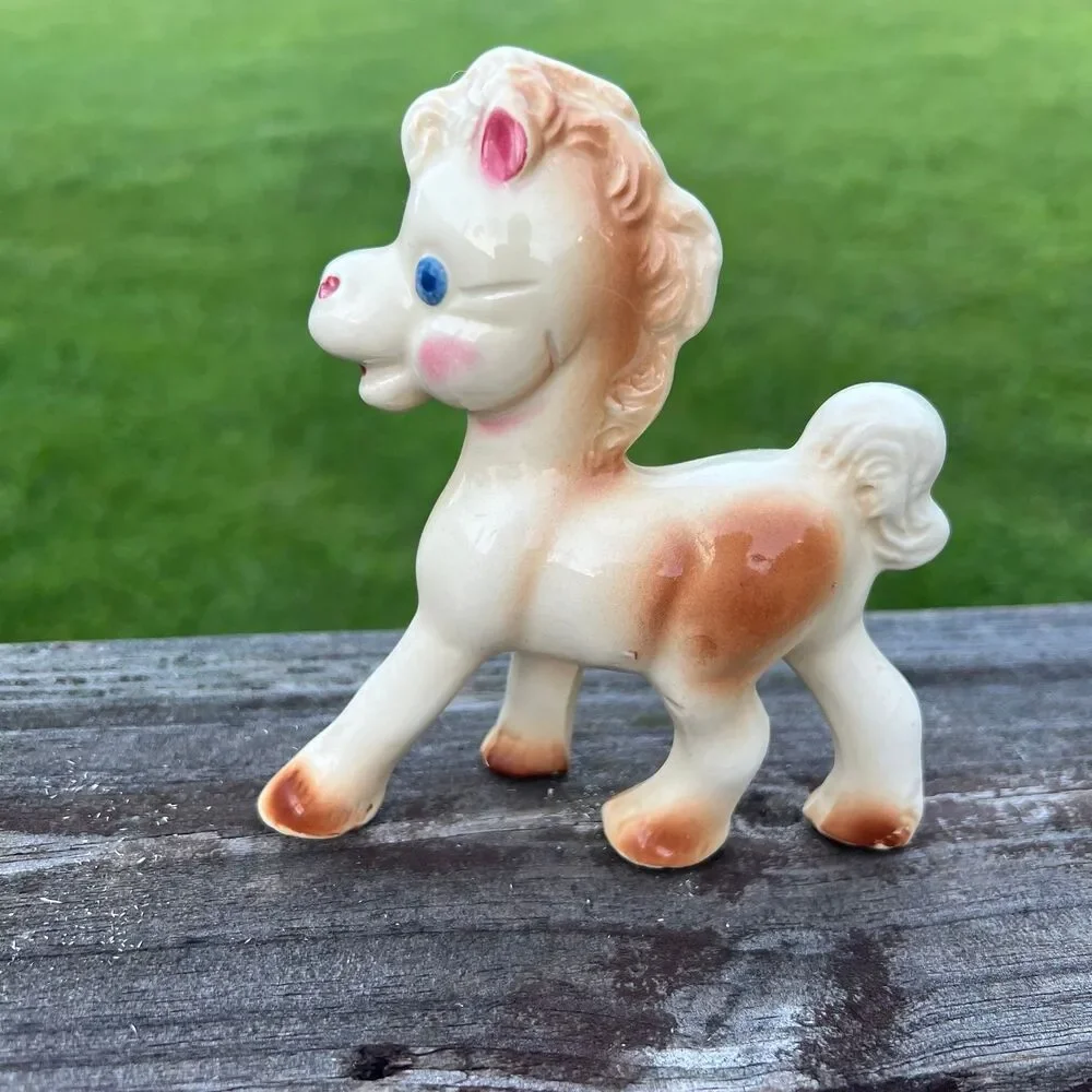 Vintage Rempel Diamond Pottery Frisky Pony 1950